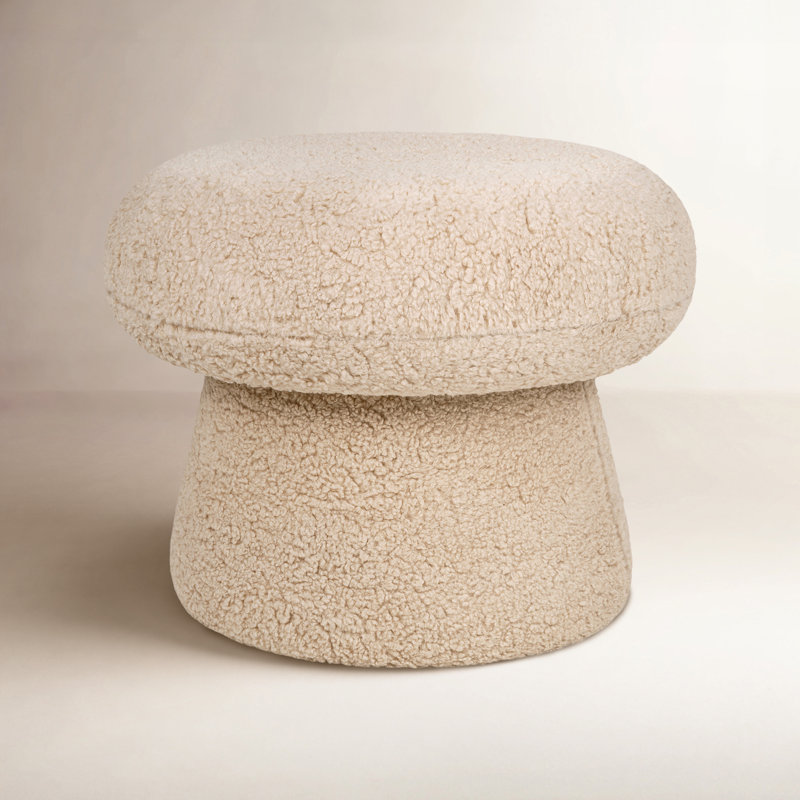 Mushroom Pouf, Chai Shearling, Standard