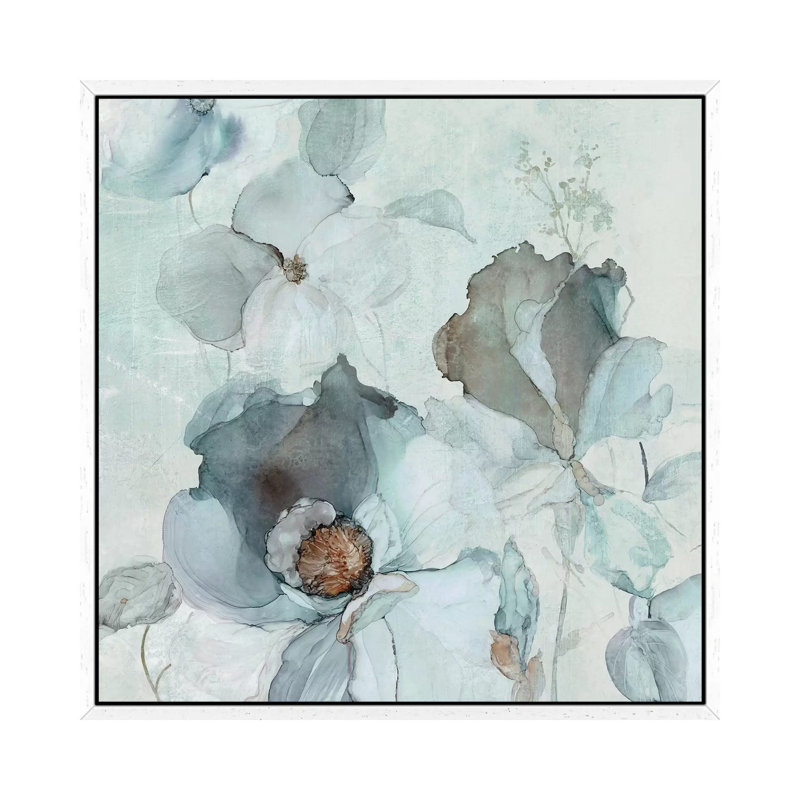 Moonlit Garden 1 Piece Painting on Canvas, 93.98 cm H x 93.98 cm W, White Framed