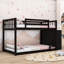 Lit superposé multifonctionnel en bois avec tiroirs et tablettes de rangement-726015994-726015988