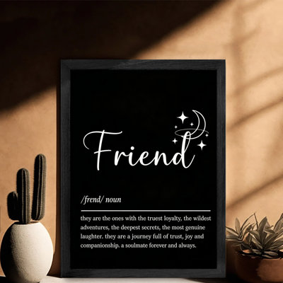 «Black Friend Vintage», impression encadrée «Soulmate»