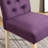 Banff 5-Piece Dining Set, Cross-Buck Round Table With 4 Tufted Chairs, Purple