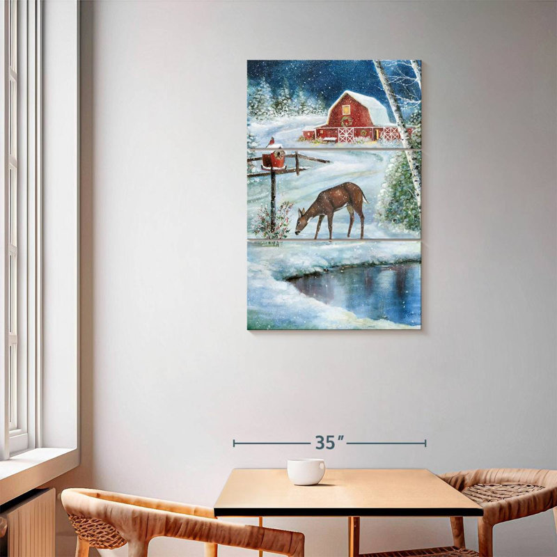 Lelend Holiday Skating, 57" H x 36" W
