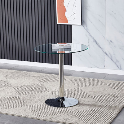 Aashay Round Glass Top Dining Table