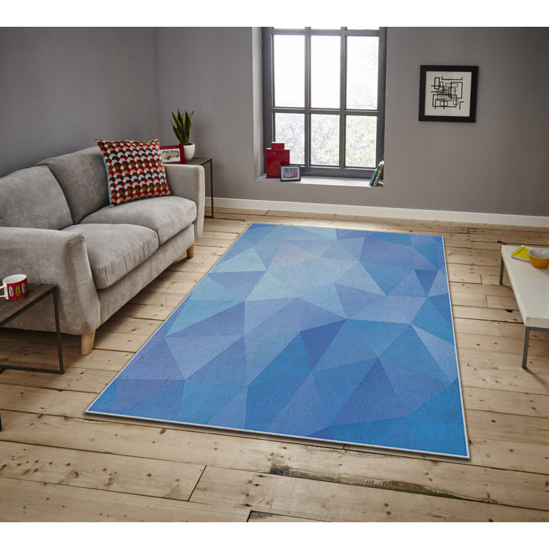Luxurious Velvet Area Rug, 4.6 x 7.2 Feet | 100% Polyester, 740 g/m² | Non-Slip Felt Dot Underside, Machine Washable | Digital Print Design, Easy to Clean, Perfect for Living Room & Bedroom Décor