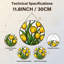 Panneau de vitrail 12 "H Tulipes jaunes