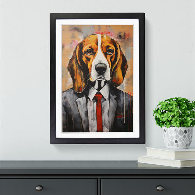 Beagle Contemporary Art - Framed Print
