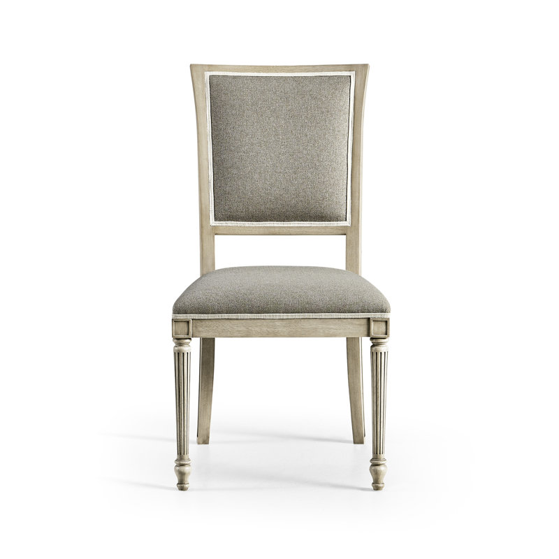 Flare Upholstered Dining Chair, Bleached Walnut