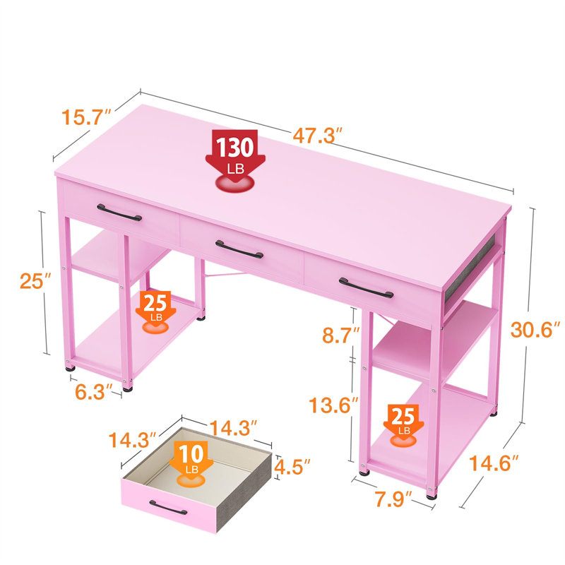 Tashma Steel Writing Desk