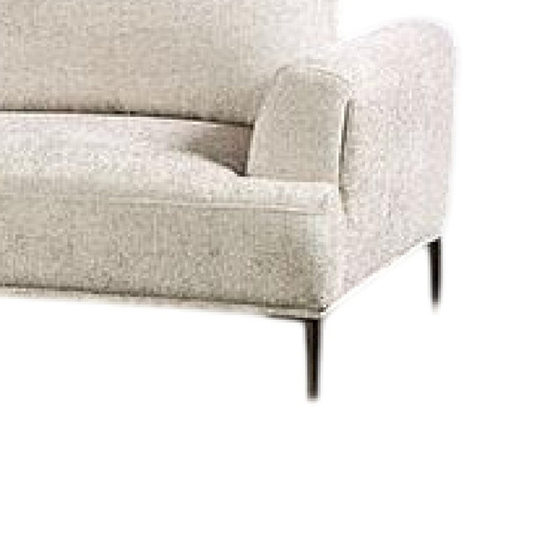 Canapé modulaire Batty L, chenille, 113 po, réglable, Chenille brun clair