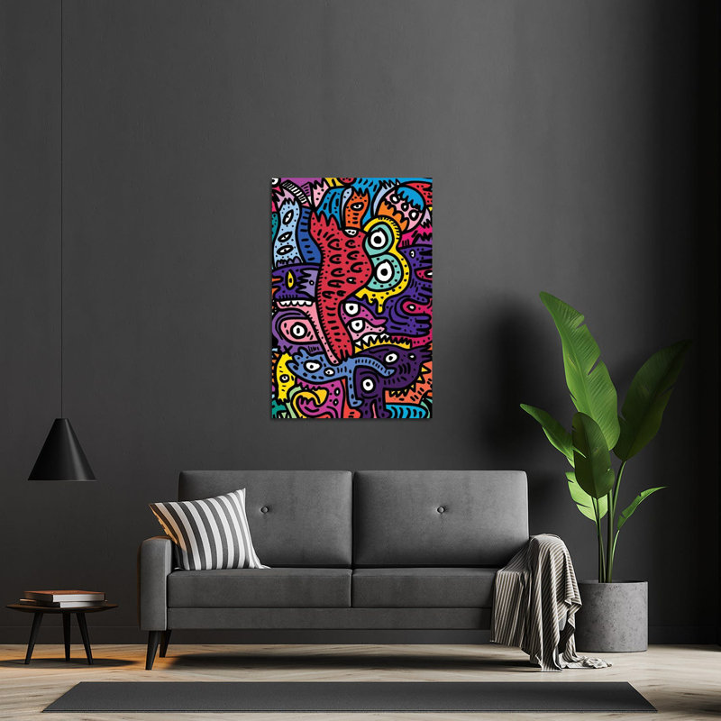 Graffiti Summer Monsters d'Emmanuel Signorino - impression non encadrée, H 32 po x l 24 po x P 0,25 po
