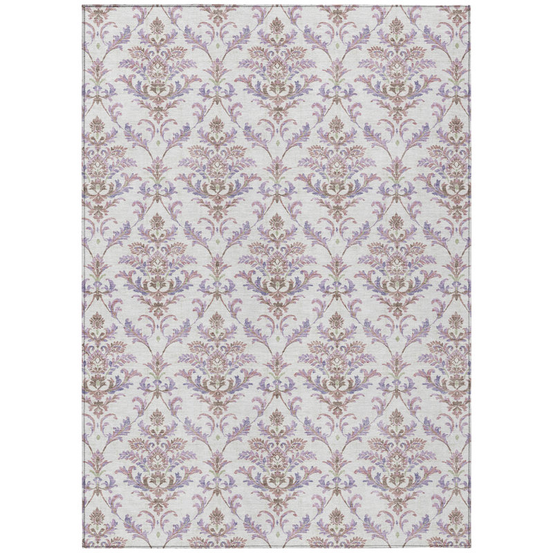 Machine Washable Indoor/Outdoor Chantille ACN2325 Damask Rug, Rectangle 8' x 10'