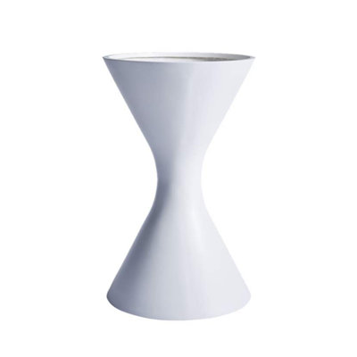 Spritz Fiberstone Hourglass Pot Planter - H24.5" - White