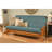 Monterey Frame-Butternut Finish-Suede Peat Mattress - Futon Frame Set with Mattress, Foldable Futon Frame with Sturdy Wood Build, Living Room Futon Frame with Mattress, Versatile Design-326657875
