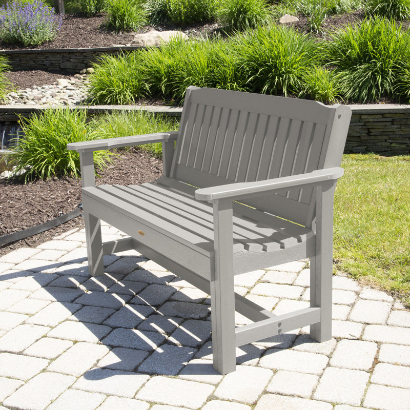 Banc de jardin en plastique Lunz, Gris havre