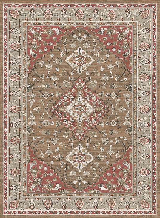 Plymouth Altan Brown Traditional Oriental Area Rug, Runner 2' x 7'7"