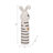 Decorative Ceramic Bunny Figurine Object for Home Decor - Decorative Sculpture Statue with Heart Accent for Living Room Decoration - Ivory & Black-2113532639