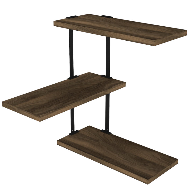 Guglielmo 3 Piece Solid Wood Accent Shelf