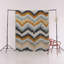 Tapis décoratif moderne multicolore à rayures ondulées-2118873200