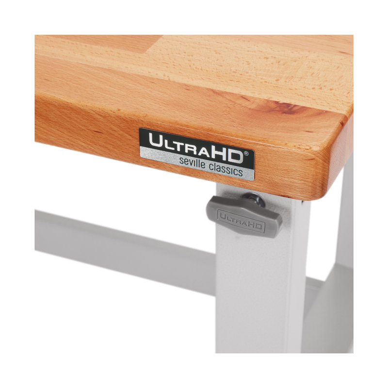 Adjustable Height Heavy-Duty Wood Top Workbench, 72" Graphite