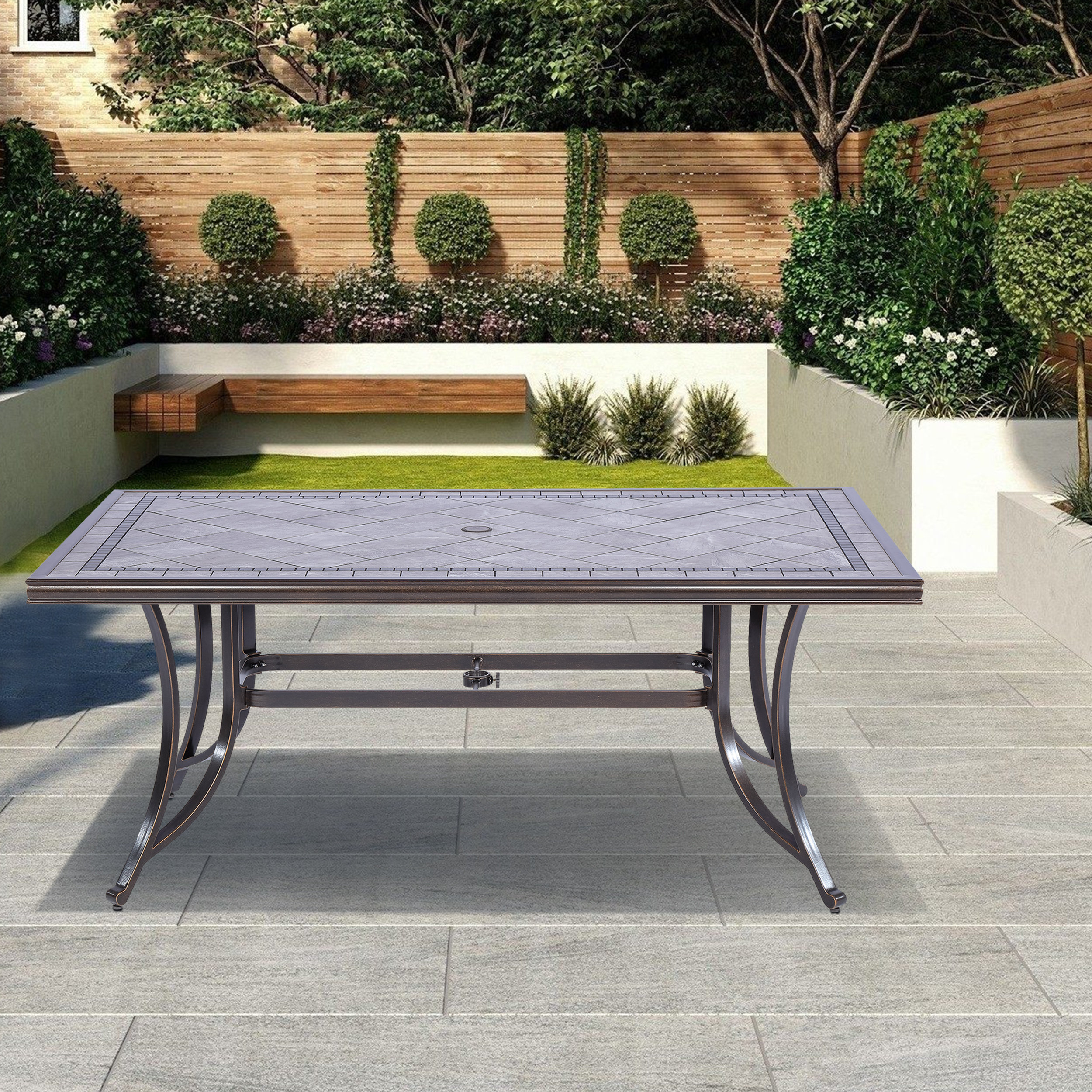 Keeven Stone Outdoor Dining Table