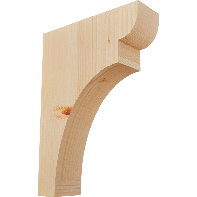 Yorktown Corbel, H 16 po x l 3,5 po x P 12 po, Sapin de Douglas, Lisse