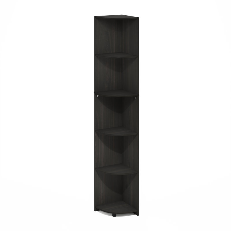 Sharee 5-Tier Corner Shelf Bookcase, Bookshelf, Espresso