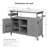 Outdoor Kitchen Island, Rolling Bar Cart & Storage Cabinet, Farmhouse Solid Wood Outdoor Grill Table With Stainless Steel Top, Spice Rack , Towel Rack For Home-111276993