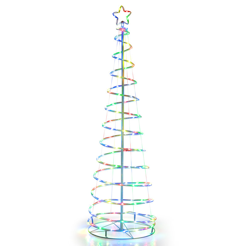 Arbre de Noël 6 pieds avec étoile colorée