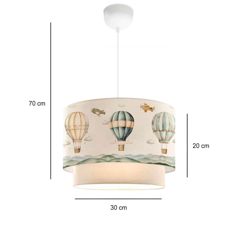 Superbe lustre de couleur crème, corps en plastique, diamètre de 11,8 po x 7,9 po | Hauteur réglable jusqu'à 27,6 pouces | Douille E27 (40 W maximum) | Conception élégante IP20 pour le salon et la salle à manger, solution d'éclairage moderne et élégante