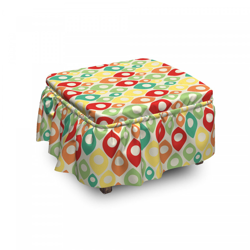Housse pour repose-pieds print shapes