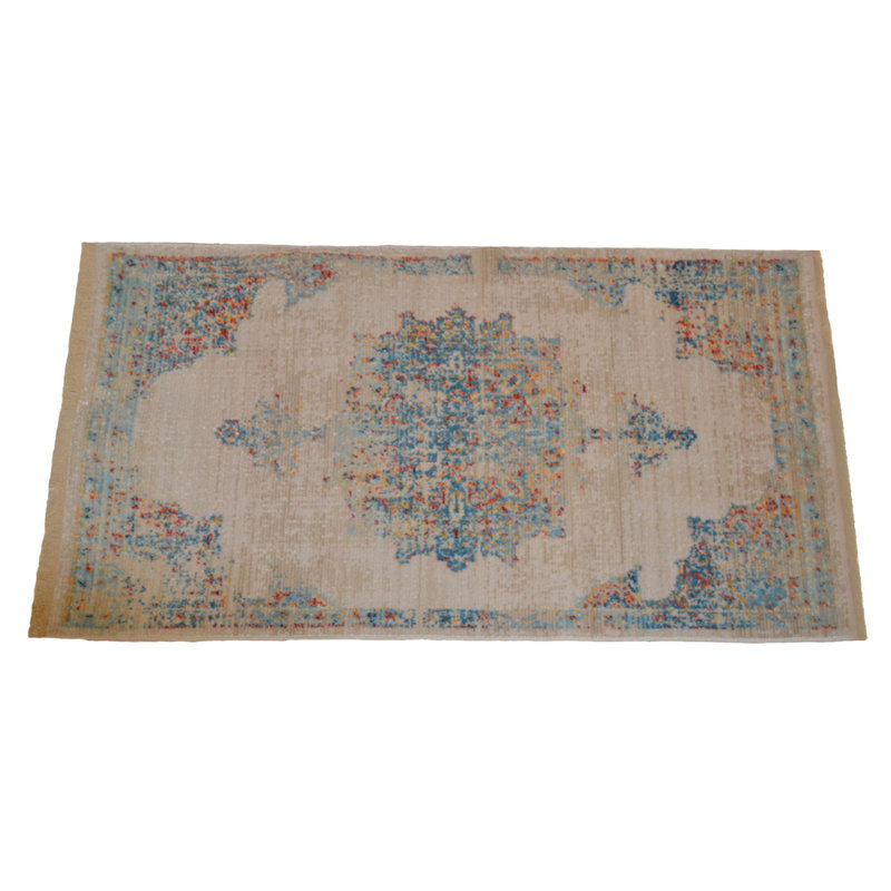 MACHINE MADE POLYESTER AREA RUGS  - Rectangle | Multicolor | Oriental Design, Low Pile Machine Made Area Rugs for Living Room, Bed Room