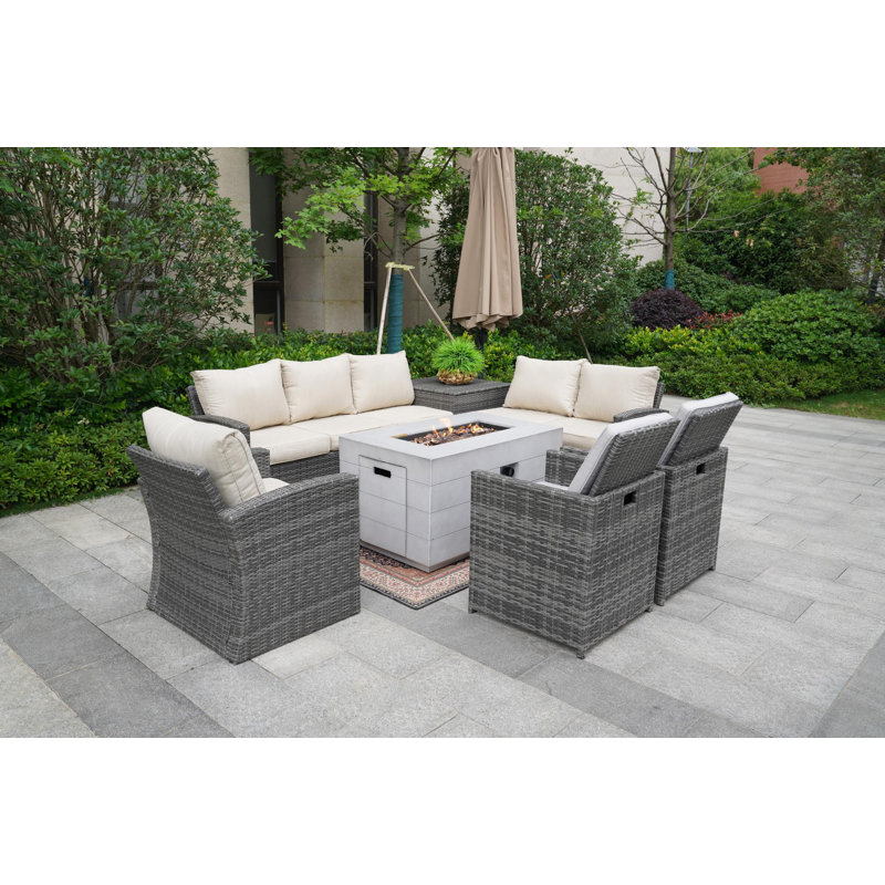 8 - Person Patio Conversation Set with Cushions