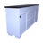 65.3" TV Stand With LED Light Strips And Iron Mesh Barn Door Y Decorative Strip Country Grey Farmhouse Style-1904492468