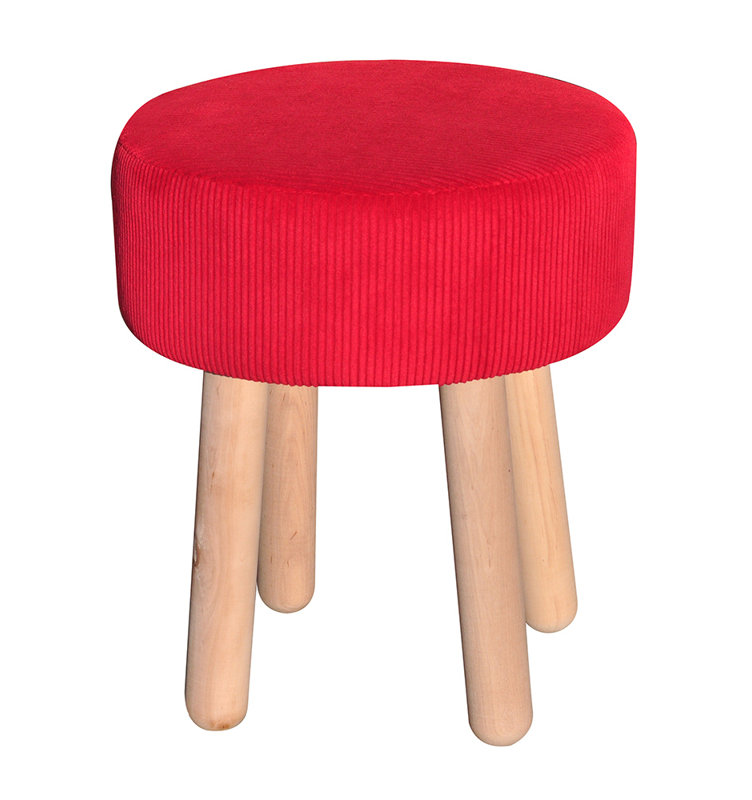 Solid + Manufactured Wood Accent Stool, Red