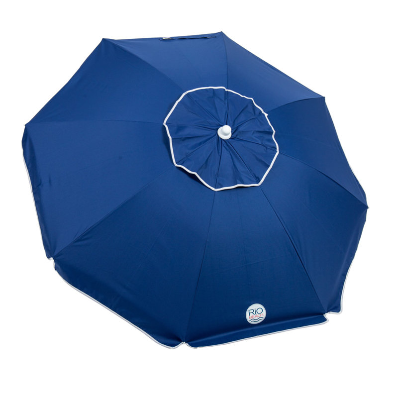 Rio Blue 7 ft Beach Umbrella with Sand Anchor