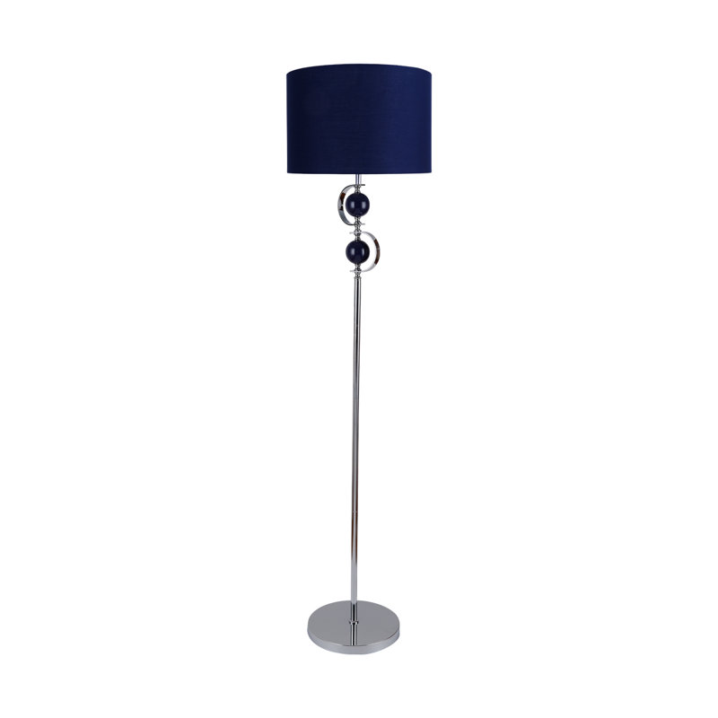 Josiyah 63'' Traditional Floor Lamp, Navy