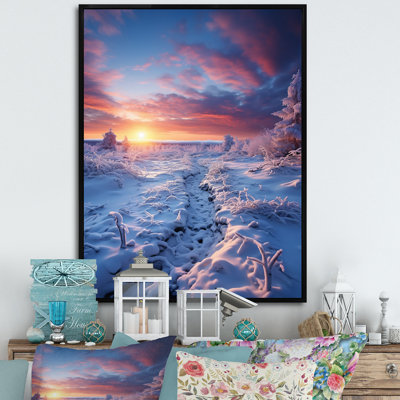 Décoration murale Sunrise Snowy Horizon - Paysages