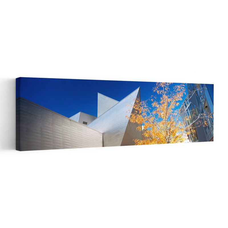 Low Angle View Of Skyscrapers Downtown Denver Denver Colorado USA by Dan Merkel - Wrapped Canvas Panoramic Print