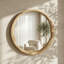 Miroir mural rond encadré en bois massif, miroir décoratif pour salle de bain-696575123-696575149