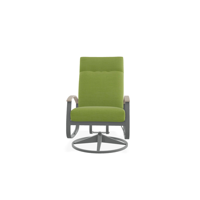 Belle Isle Outdoor Swivel Lounge Chair, Canvas Natural Sunbrella® Canvas, Desert P60, Textured Graphite