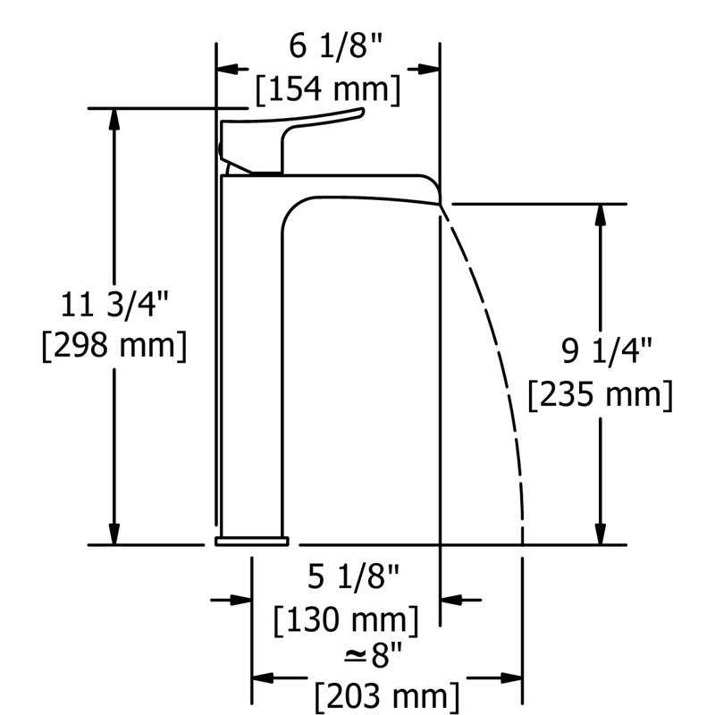 Robinet pour salle de bain à un trou Zendo ™, Nickel brossé