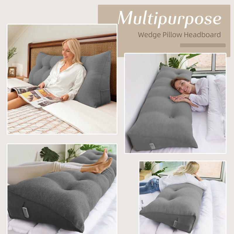 Cushion, Grey, 50cm H x 160cm W