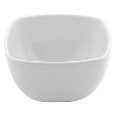 GET Bol à collation carré, 13,5 onces, blanc (ensemble de 12)