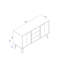Dufresne Large White Sideboard, 2 Doors and 3 Drawers, Industrial Design