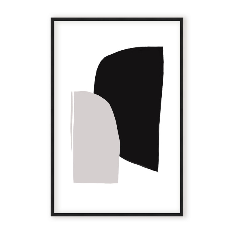 Abstractions No 5 Print by Anastasia Sawall, 36" H x 24" W x 1.125" D, Beige, Framed Matted Print