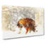 Mother Tiger And Cub In Winter - Wrapped Canvas-56638146