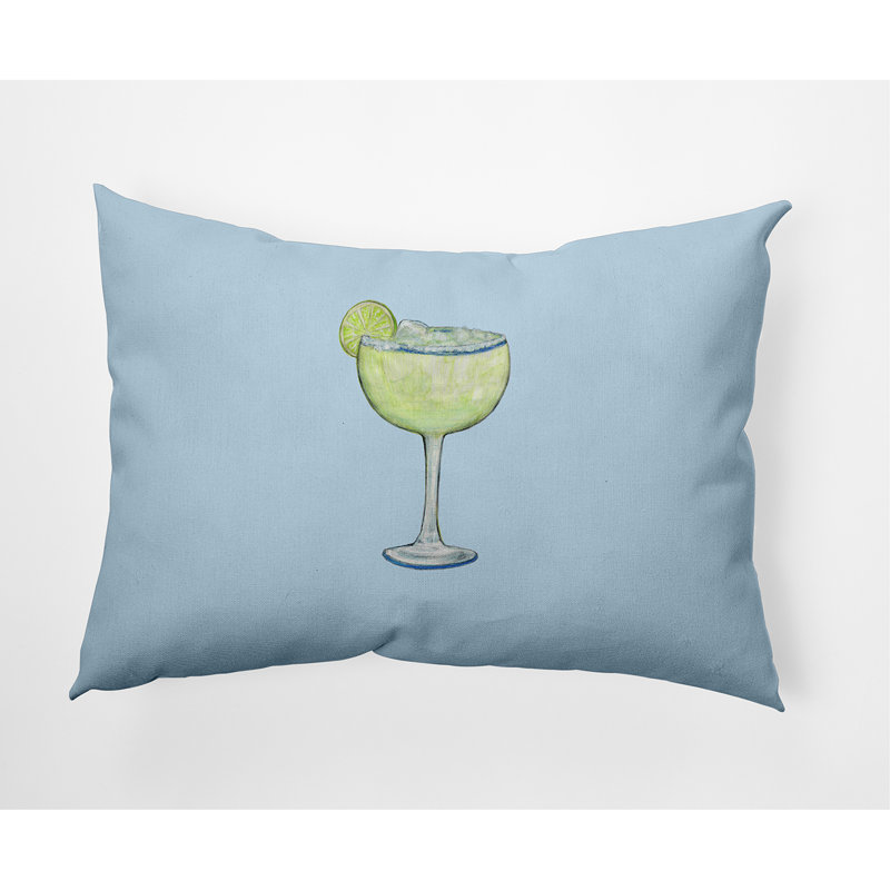 Housse et insert de coussin rectangulaire Margarita, bleu pâle