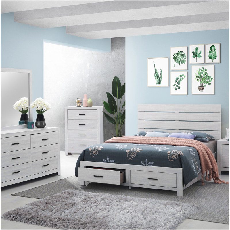Commode 6 tiroirs Sherwood, Blanc