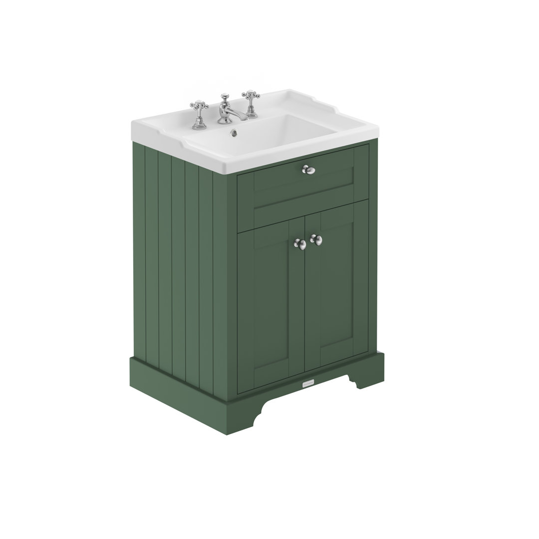 Old London 620mm Single Bathroom Vanity with Integrated Ceramic Basin