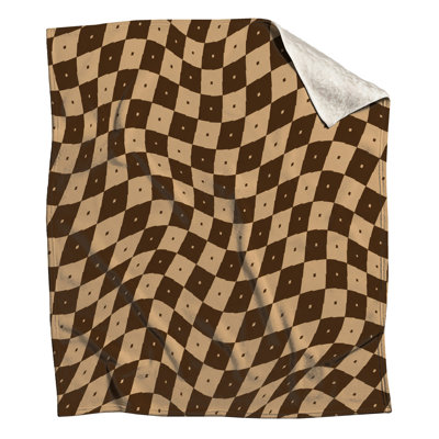 Couvertures ondulées à motif damier